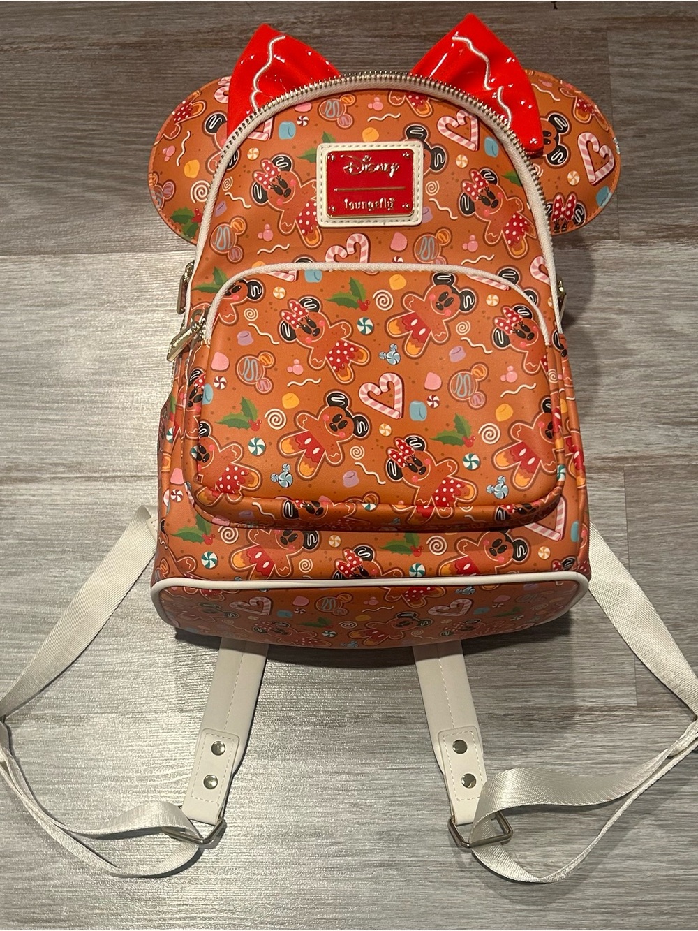 Loungefly Disney Gingerbread Minnie Mouse Mini Backpack and Ears